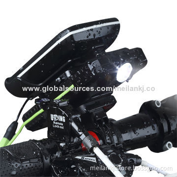 Bike power bank with LED light, SOS function, water-resistant